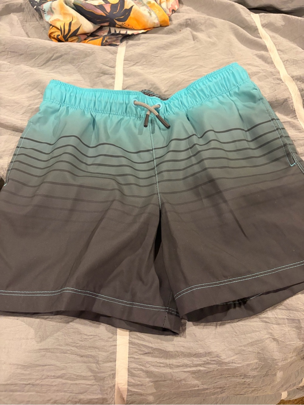 art class Aqua to Charcoal Ombre Swim Shorts
